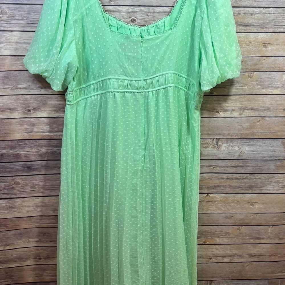 ASOS Curve Mint Green Puff Sleeve Maxi Dress - Picture 4 of 7